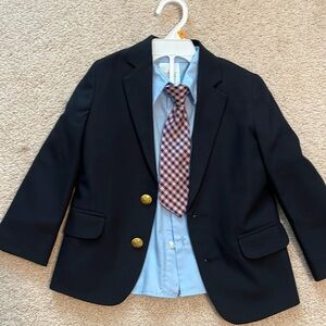 Boys 4T Nautica Navy Sport Coat, Dress Shirt, Tie